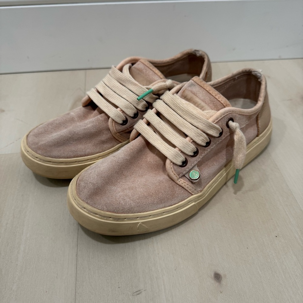 Satorisan Pink Suede Heisei Lace Up Low Top Shoes Sneakers EU 38 US 7